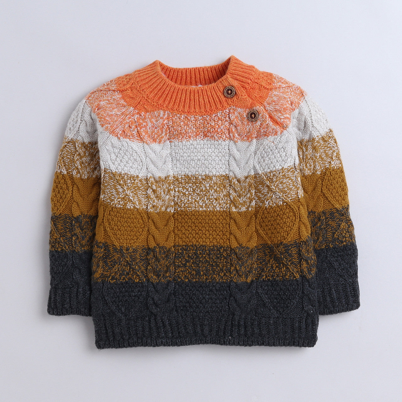 Yellow Apple- Boys Knitted Winter Sweater | Soft Full-Sleeve Pullover with Premium Pattern