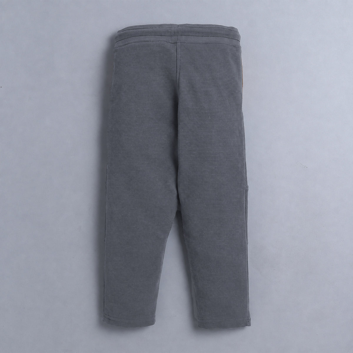Boys Textured Jogger Pants with Drawstring Waist & Panel Detailing