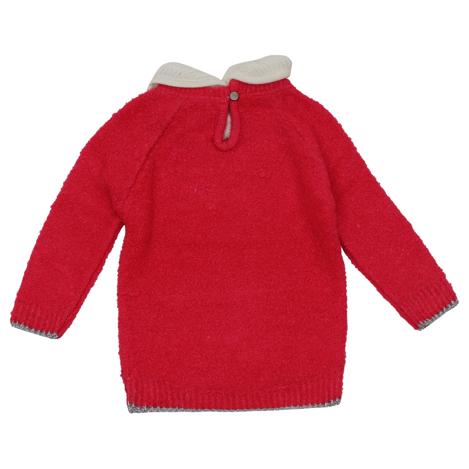 Elegant Knit Sweater with Peter Pan Collar – Sweet Style for Little Girls