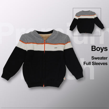 Baby Boys Full Sleeve Self Design Sweatshirt