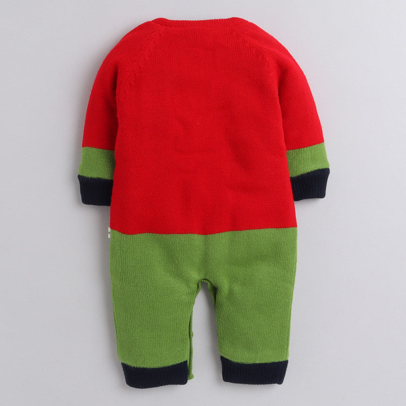 Unisex baby Romper For  Casual Self Design Wool Blend