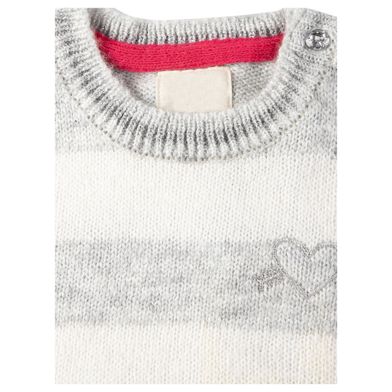 Baby Color Beautiful White and Grey Sweater.