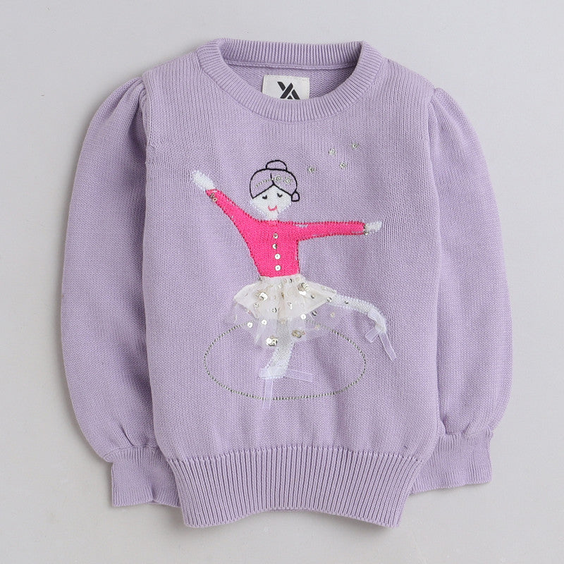 Cute Baby Girl Ballerina Sweater | Soft Winter Wear for Kids