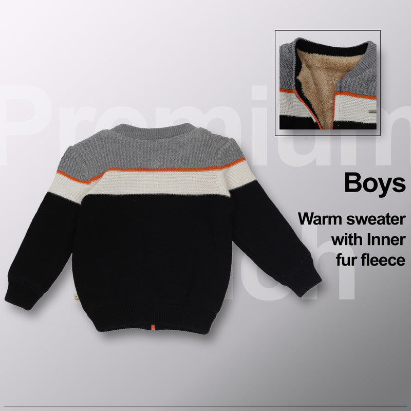 Baby Boys Full Sleeve Self Design Sweatshirt