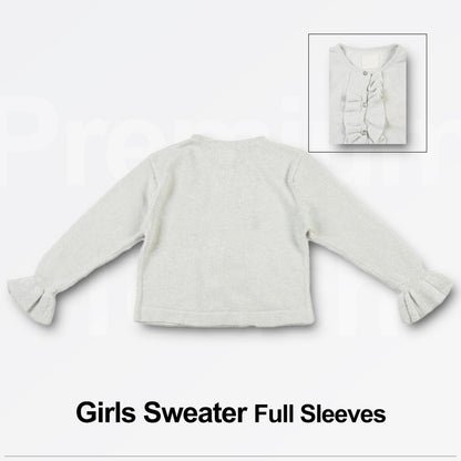 Beautiful White  Color Woolen Warm Sweater Full Sleeve for Girls