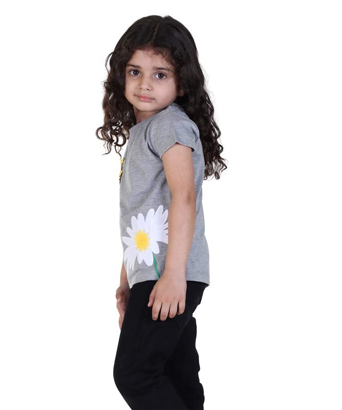 Yellow Apple Baby's & Girl's Regular Fit T-Shirt Half Sleeves Made with Pure Cotton