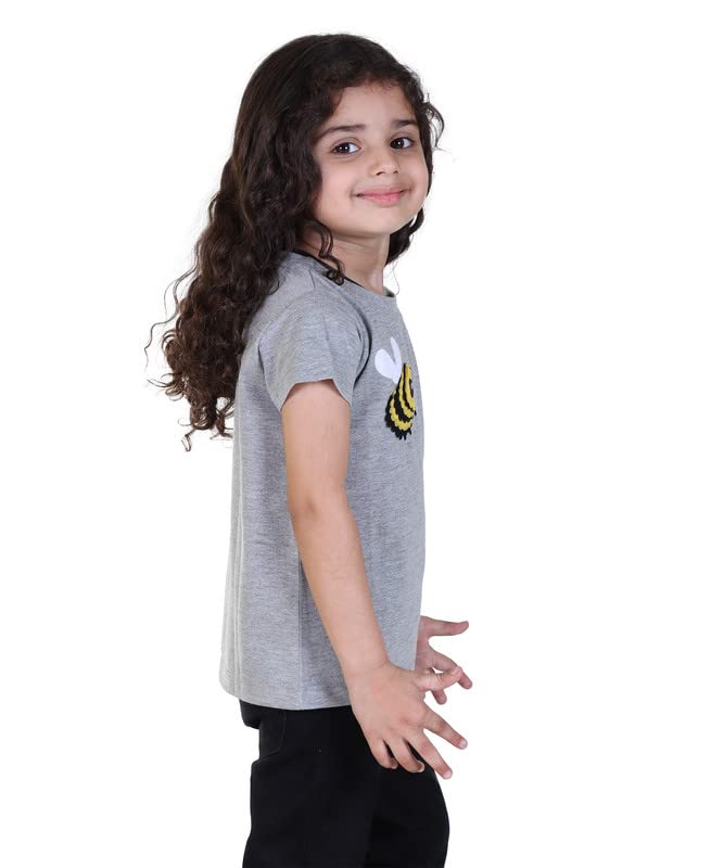 Yellow Apple Baby's & Girl's Regular Fit T-Shirt Half Sleeves Made with Pure Cotton