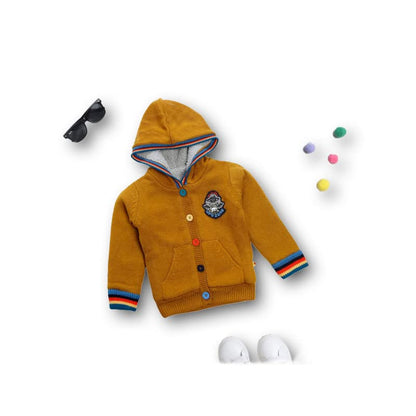 Kids Woolen Warm Hoody with Inner Fleece for Boys