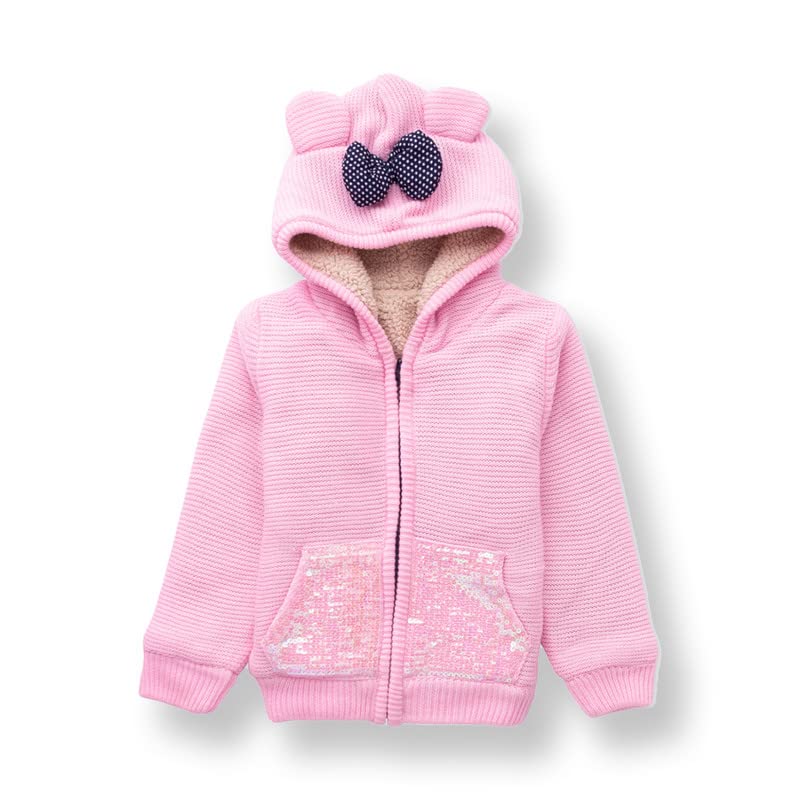 Kids Woolen Warm Hoody with Inner Fleece for Girls