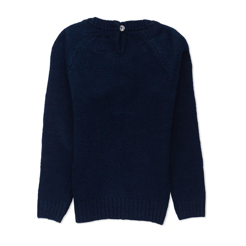 Cute Knit Sweater for Girls with Eiffel Tower Design | Cozy & Trendy Winter Wear