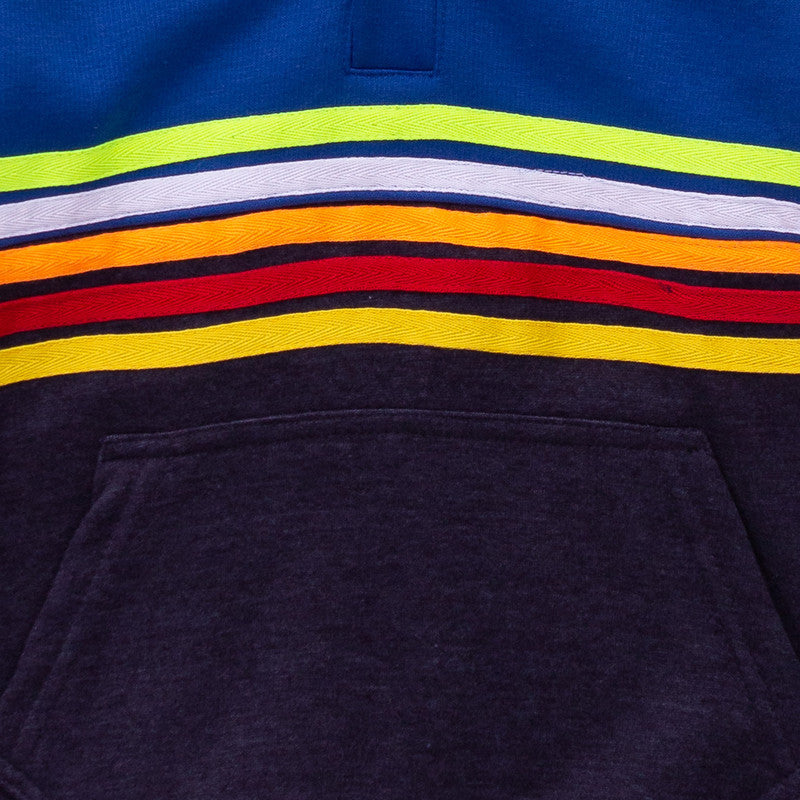 Boys Striped Hoodie Sweatshirt | Warm Fleece Lined Winter Wear for Kids | Stylish Casual Pullover with Hood