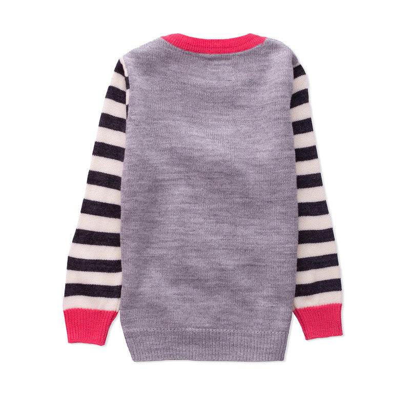 Kids Winter Knitted Sweater with Snowman Applique | Soft Full Sleeve Warm Pullover for Boys