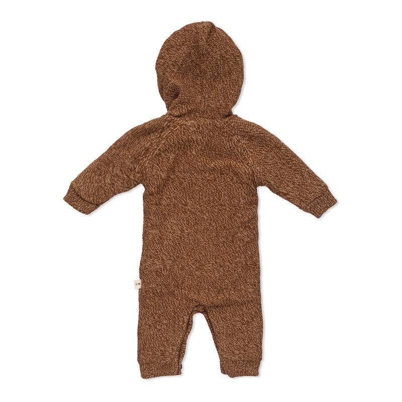 Yellow Apple Woolen Romper For Babies With Inner Fleece