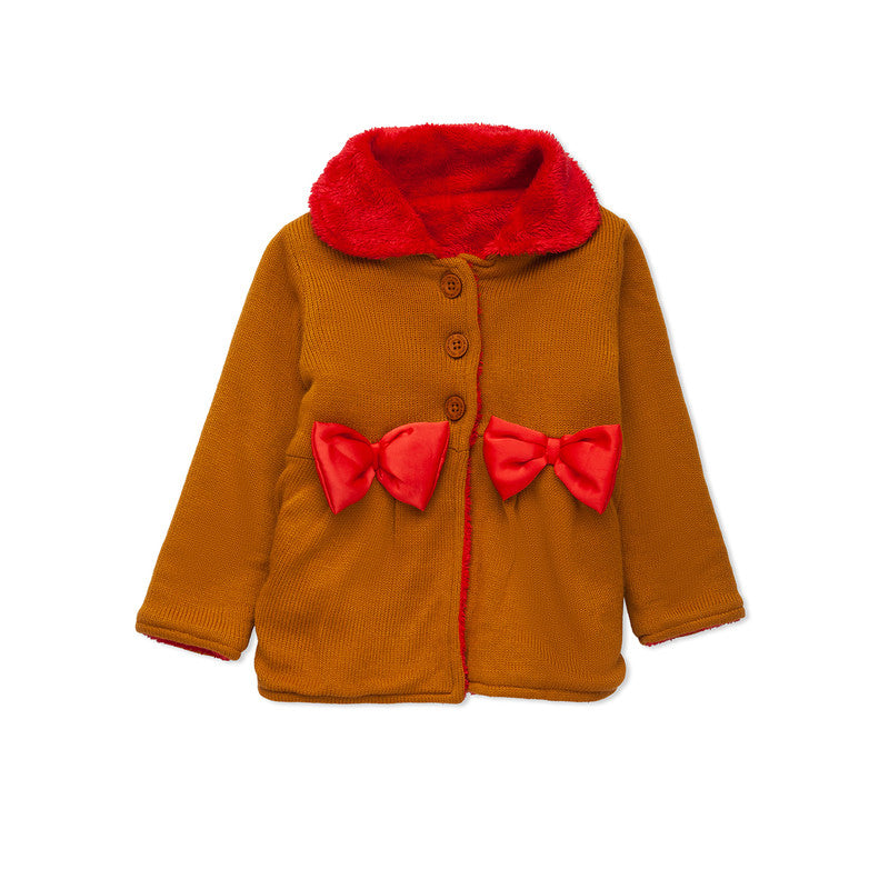 Trendy Winter Jacket for Kids | Cozy & Stylish Design with Cute Bow Details