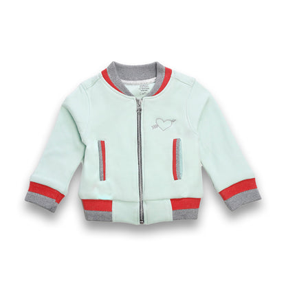 Baby Girls Self Design Round Neck Sweater