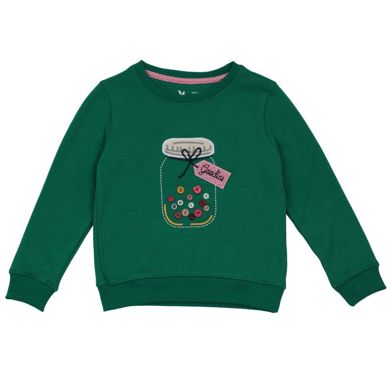 Beautiful Green Color Woolen Warm Sweater Full Sleeve for Girls