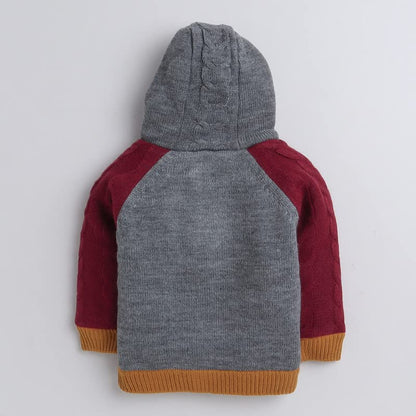 Kids Woolen Warm Hoody with Inner Fleece for Boys