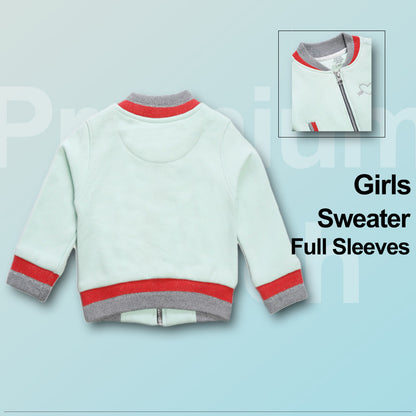 Baby Girls Self Design Round Neck Sweater