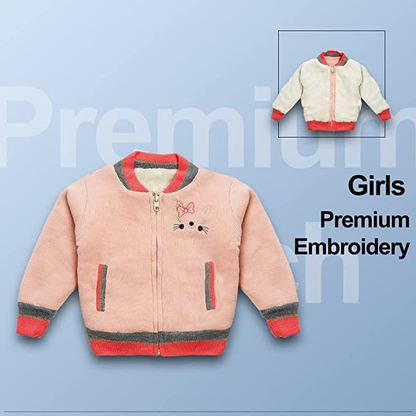 Baby Girls Embroidered Round Neck  Sweater