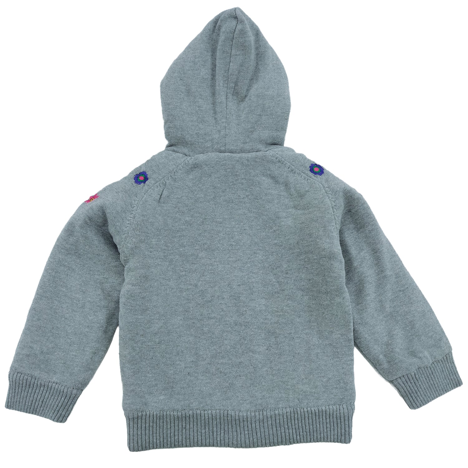 Beautiful Flower Print Hoody With Inner Fleece for Girls