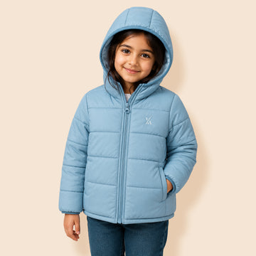 Hooded Puffer Jacket | Warm Quilted Winter Jacket for Kids