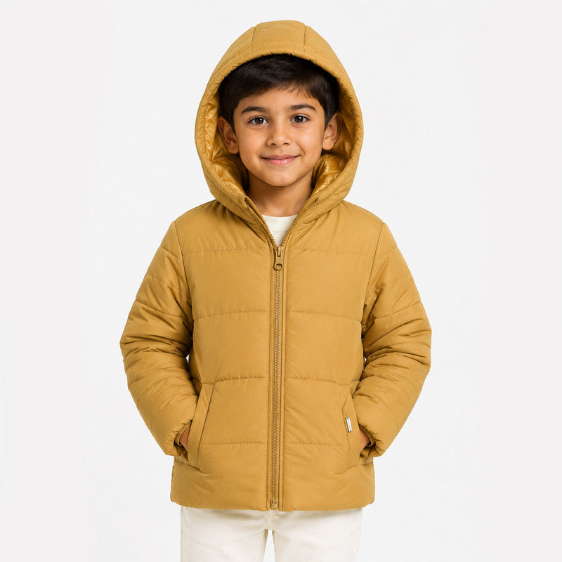 Boys Winter Jacket | Hooded Full-Zip Puffer Jacket for Kids