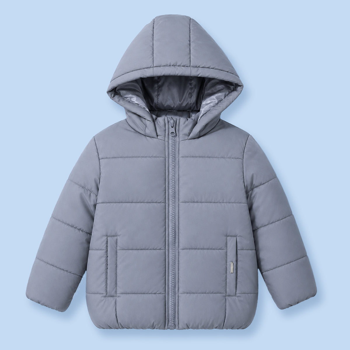Kids Hooded Puffer Jacket | Warm Quilted Winter Jacket with Zip Closure for Boys & Girls