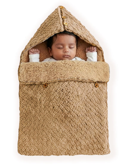 Yellow Apple Knitted Baby Blanket – Soft & Reversible Wrap for Newborns | Premium Comfort & Warmth