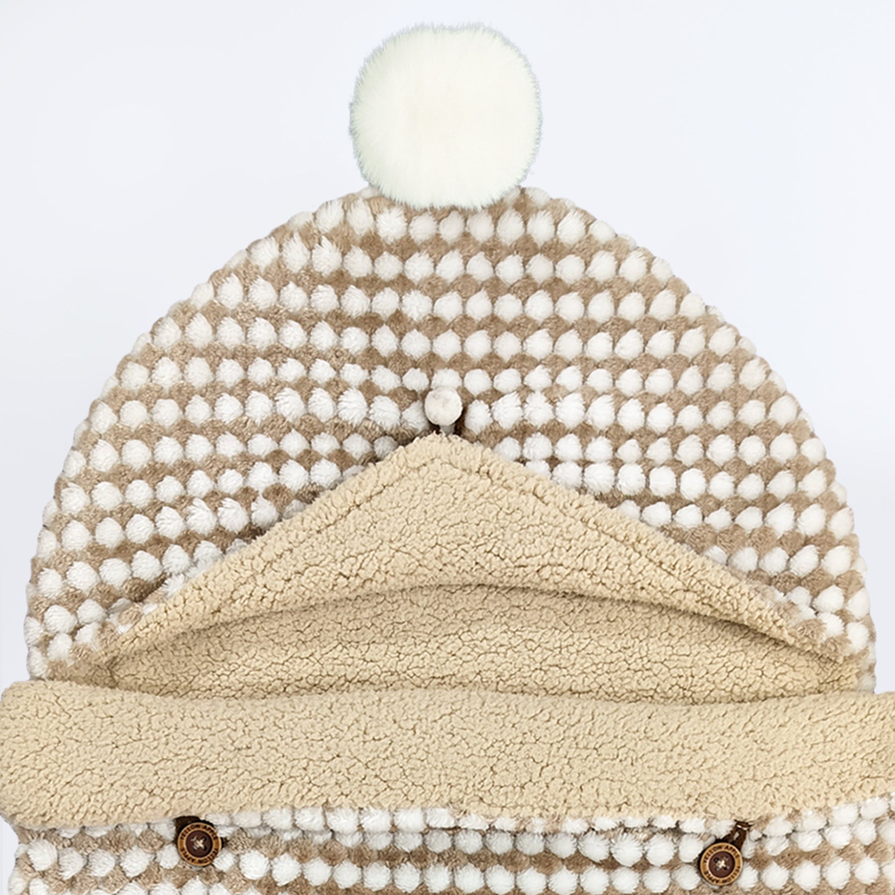 Winter Baby Sleeping Bag | Soft Hooded Baby Wrap with Button Closure