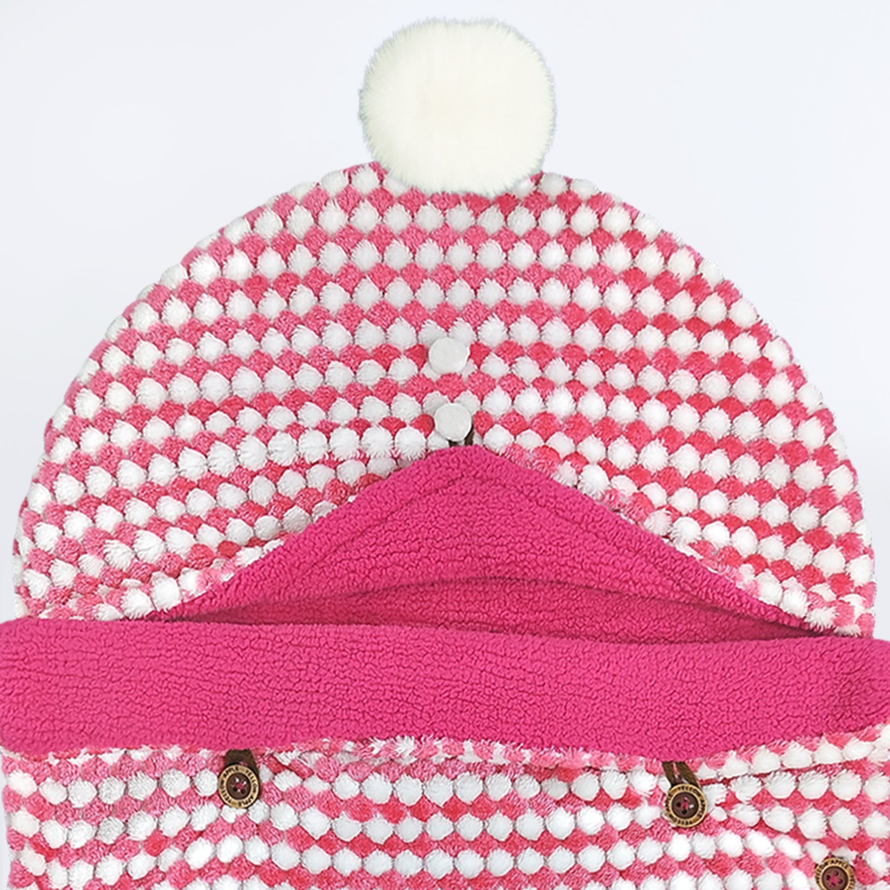Winter Baby Sleeping Bag | Soft Hooded Baby Wrap with Button Closure