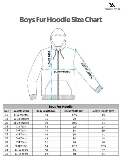 Boys  Cozy and Warm Woolen Hoodies Full Sleeve With inner Fleece