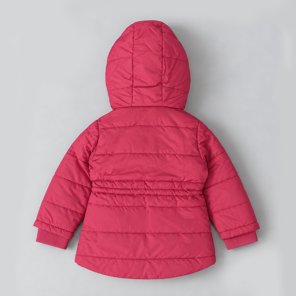 Girls’ Hooded Winter Coat with Faux Fur Trim – Warm Padded Jacket