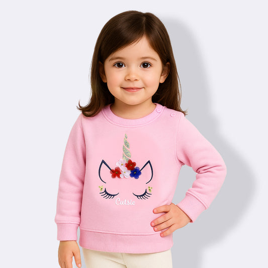 Beautiful Embroidered Woolen Warm Sweater Full Sleeve for Grils