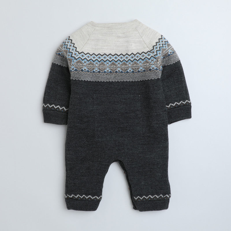 Yellow Apple- Baby Knitted Winter Romper Set | Soft & Cozy Infant Bodysuit with Matching Cap