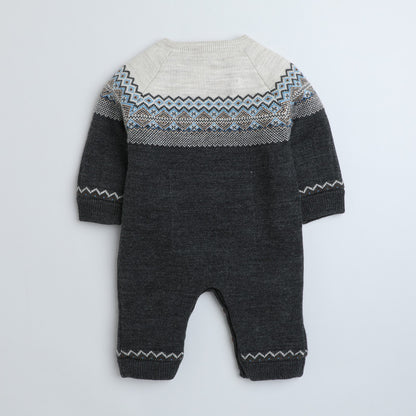 Yellow Apple- Baby Knitted Winter Romper Set | Soft & Cozy Infant Bodysuit with Matching Cap