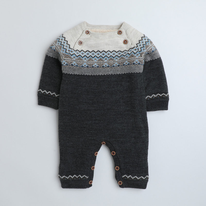 Baby Knitted Winter Romper Set | Soft & Cozy Infant Bodysuit with Matching Cap