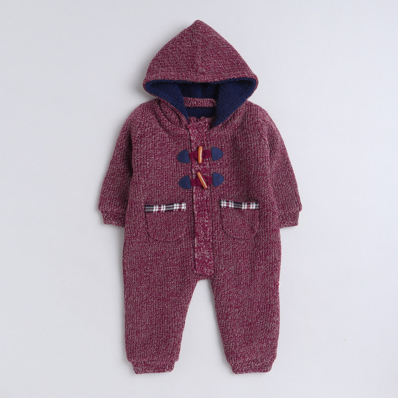 Babies Woolen Romper With Inner Fleece