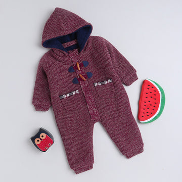 Babies Woolen Romper With Inner Fleece