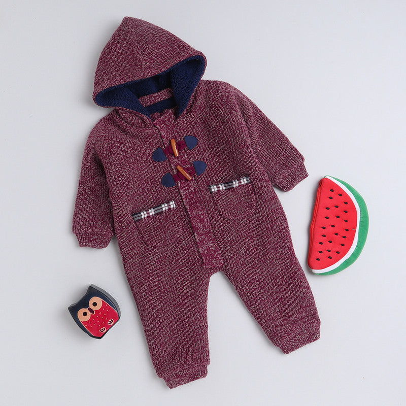 Babies Woolen Romper With Inner Fleece