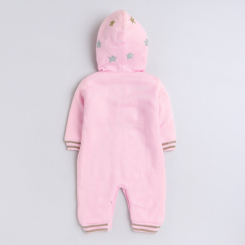 Cute Baby Hooded Knit Romper | Soft Winter Jumpsuit for Infants
