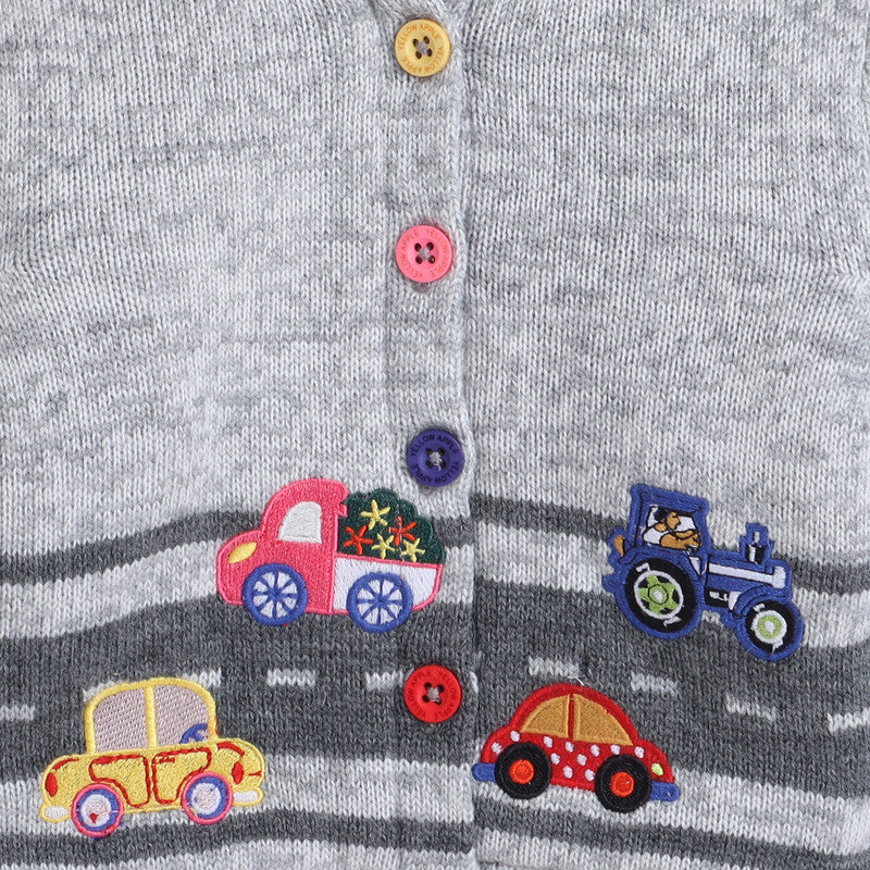 Car Print Baby Set For Babies With Inner Fleece