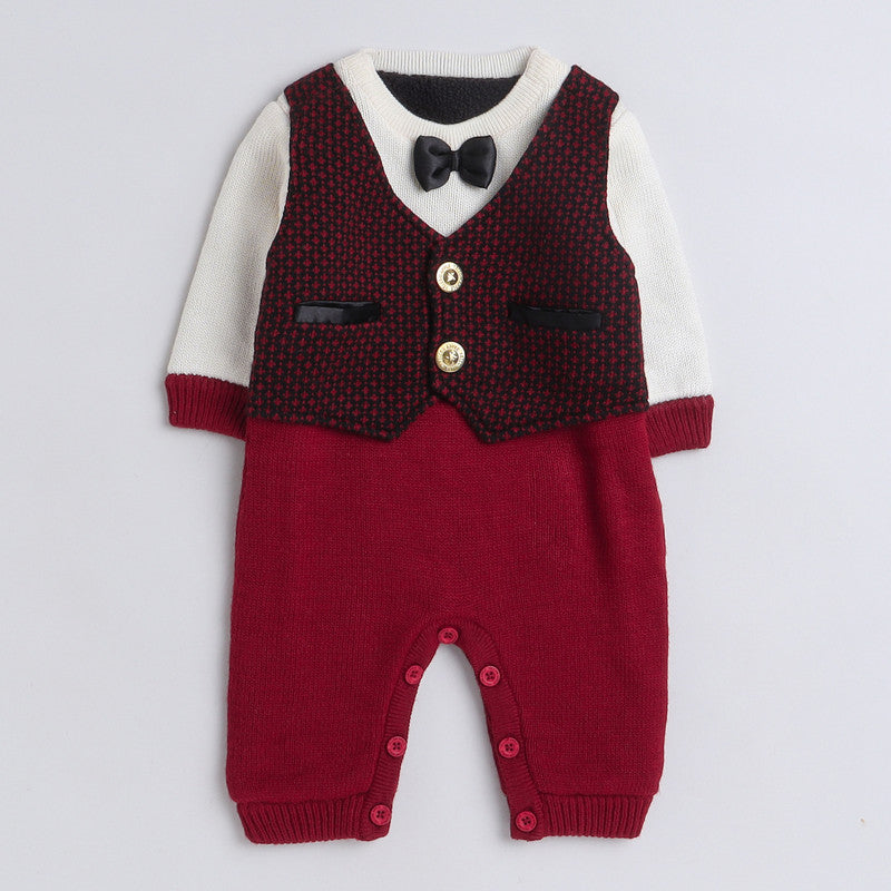 Babies Woolen Romper  With Inner Fleece