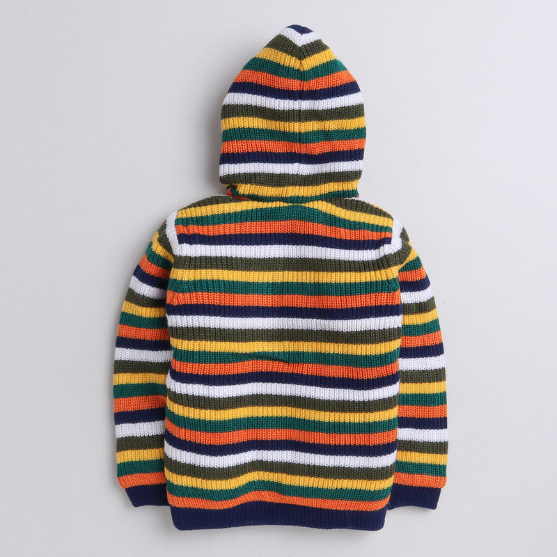 Kids Woolen Warm Sweater Full Sleeve with Inner Fleece for Girls