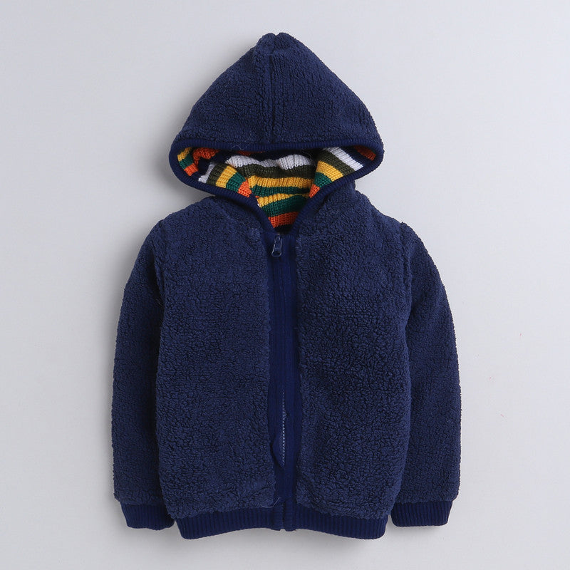 Kids Woolen Warm Sweater Full Sleeve with Inner Fleece for Girls