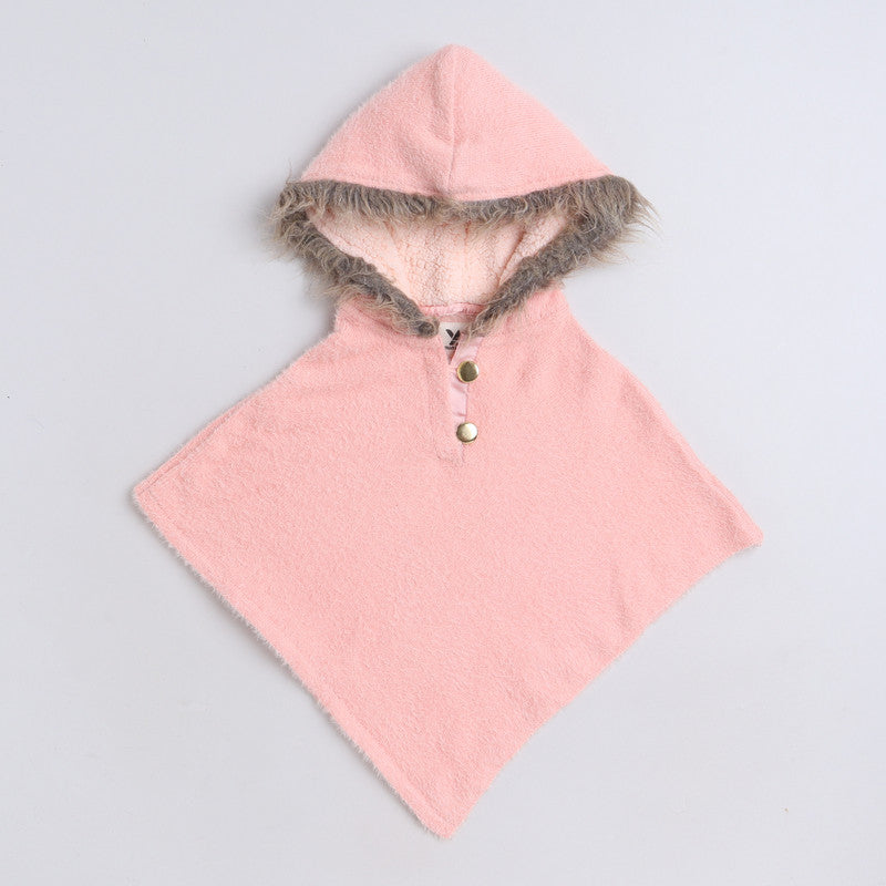 Beautiful Girls Winter Wear hoddie Neck Woolen Poncho