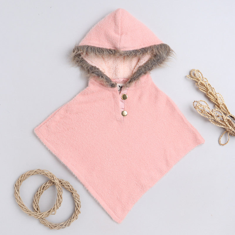 Beautiful Girls Winter Wear hoddie Neck Woolen Poncho