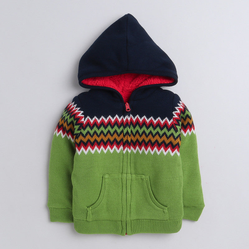 Kids Woolen Warm Hoody with Inner Fleece for Boys