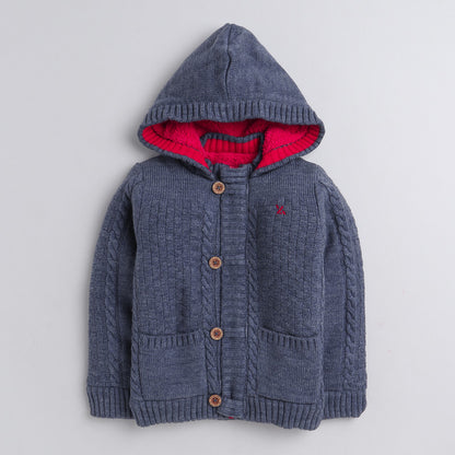 Kids Woolen Warm Hoody with Inner Fleece for Boys