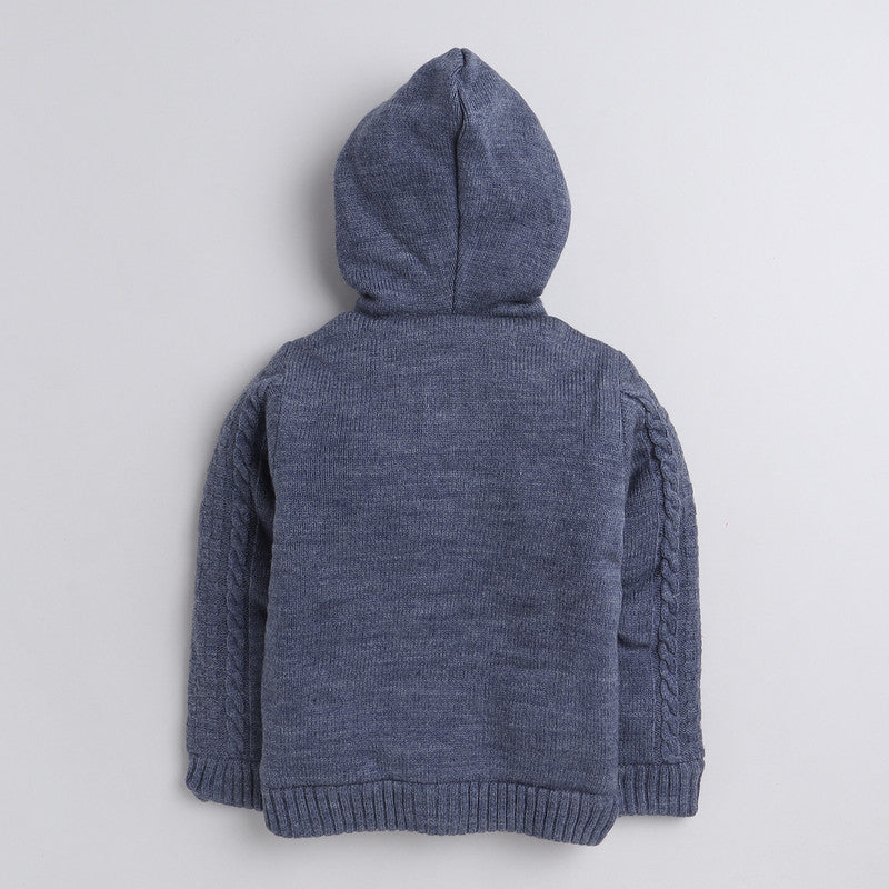 Kids Woolen Warm Hoody with Inner Fleece for Boys