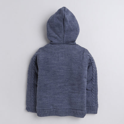 Kids Woolen Warm Hoody with Inner Fleece for Boys